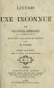 [Gutenberg 56473] • Lettres à une inconnue, Tome Premier / Précédée d'une étude sur P. Mérimée par H. Taine